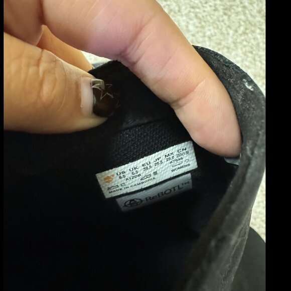 Timberland Tillston Lug Sole Ankle Booties Nubuck Black Size 8.5 - Picture 7 of 7